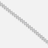 Solid 14K White Gold Round-Cut Certified Natural Diamond Tennis Bracelet Gift - Image 4 - GEMHUB