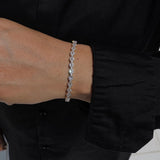 14K Yellow Gold Lab Grown Diamond Charm Tennis Bracelet Marquise Cut Minimalist - Image 4 - GEMHUB