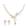 3.42 Ct Diamond Jewellery Set G-H VS Natural Necklace & Earrings Set in 18kt Yellow Gold