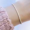 Sparkling Natural GH/VS Diamond 14k Gold 3Ct Round Cut Women's Tennis Bracelet - GEMHUB