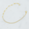Women 1.50Ct Round Natural GH/SI Diamond Chain Tennis Bracelet 14k Yellow Gold - GEMHUB