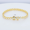 Bezel Round Certified Lab-Grown 8Ct Diamond Tennis Bracelet 14k Yellow Gold - GEMHUB