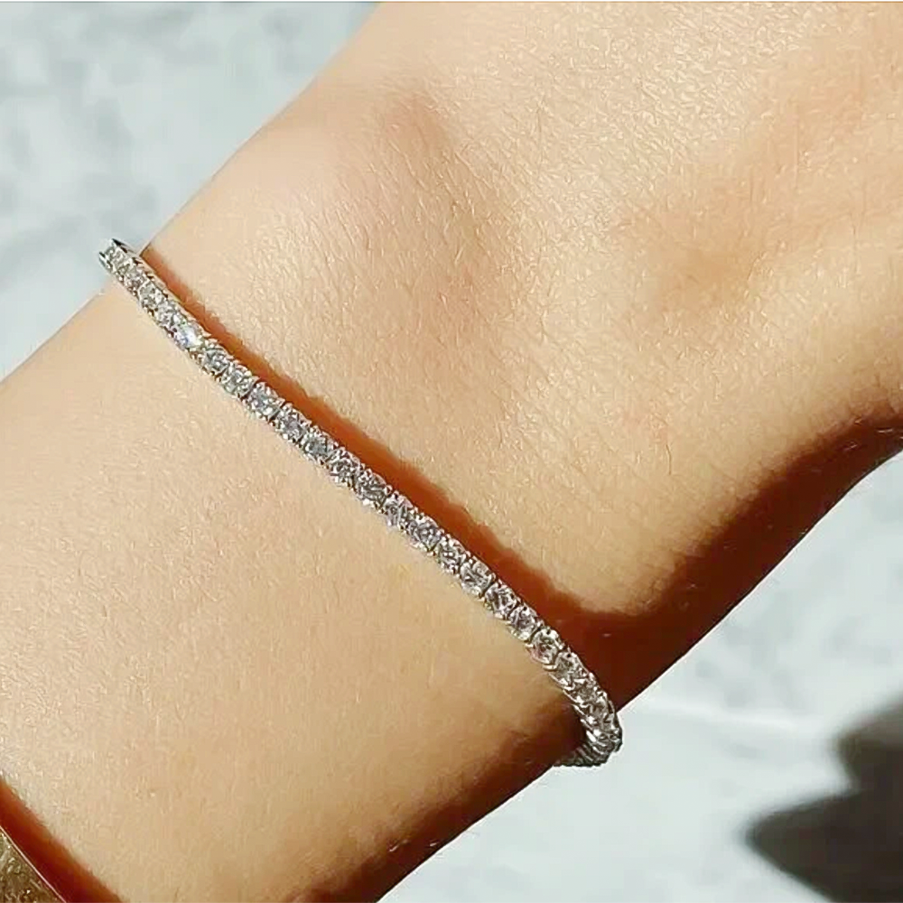 Round 5.75Ct GH/VS Certified Natural Diamond Women's Tennis Bracelet 14k Gold - Image 2 - GEMHUB
