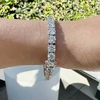 Wedding Gift 10.35Ct Natural Diamond Tennis Bracelet For Women 14k White Gold - Image 2 - GEMHUB