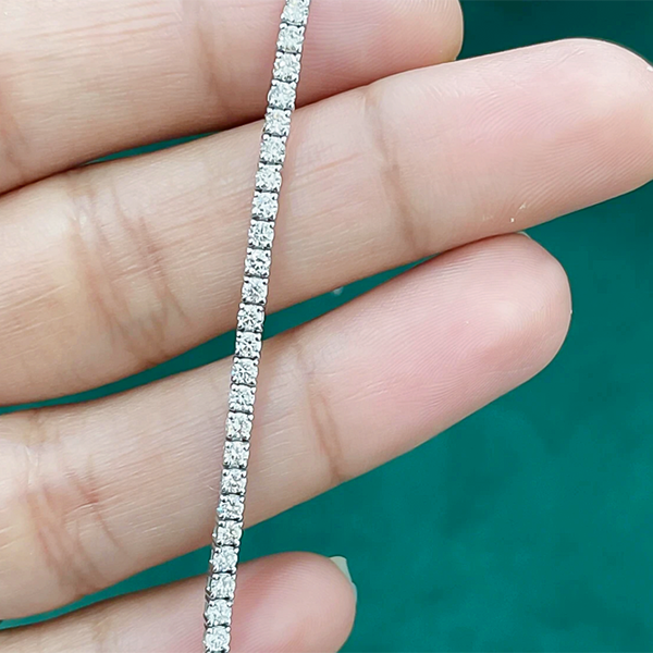 GH/SI 3Ct Round Certified Natural Diamond Women's Gift Tennis Bracelet 14k Gold - GEMHUB