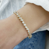Multi Shapes Lab-Grown/CVD Diamond Bezel Set Tennis Bracelet 14k Yellow Gold - Image 2 - GEMHUB