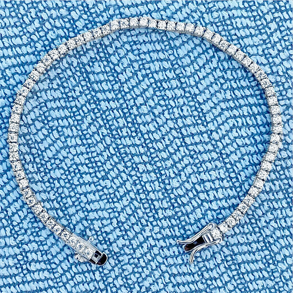 14k Gold 6Ct Round Cut Certified Natural Diamond Tennis Bracelet Dazzling GH/SI - Image 3 - GEMHUB