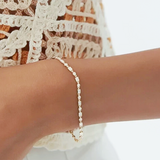 Lab-Grown Diamond Unique Design Bezel Set Women Tennis Bracelet 14K Yellow Gold - Image 2 - GEMHUB