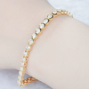 Bezel Round Certified Lab-Grown 8Ct Diamond Tennis Bracelet 14k Yellow Gold - Image 3 - GEMHUB