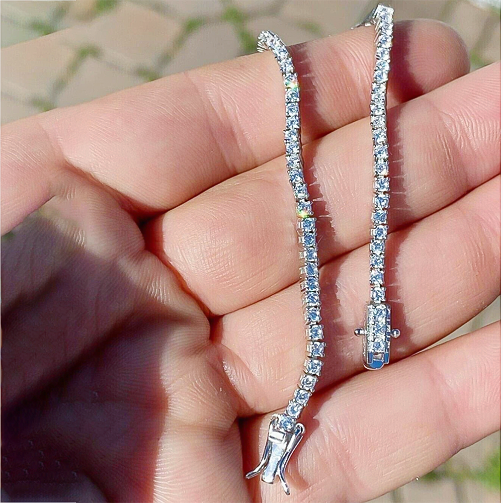 14k Gold 6Ct Round Cut Certified Natural Diamond Tennis Bracelet Dazzling GH/SI - GEMHUB