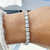 14K White Gold 7.00CT Round Cut Natural Diamond Tennis Bracelet Wedding Gift - Image 3 - GEMHUB