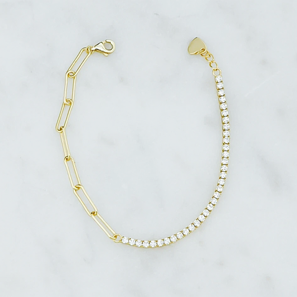 Women 1.50Ct Round Natural GH/SI Diamond Chain Tennis Bracelet 14k Yellow Gold - Image 2 - GEMHUB