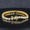 Bezel Round Certified Lab-Grown 8Ct Diamond Tennis Bracelet 14k Yellow Gold - Image 2 - GEMHUB