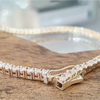 3.50Ct Round GH/VS Certified Natural Diamond Tennis Her Bracelet 14k Yellow Gold - Image 4 - GEMHUB