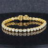 Bezel Round Certified Lab-Grown 8Ct Diamond Tennis Bracelet 14k Yellow Gold - Image 4 - GEMHUB
