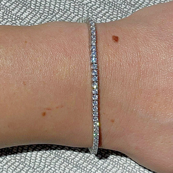 14k Gold 6Ct Round Cut Certified Natural Diamond Tennis Bracelet Dazzling GH/SI - Image 4 - GEMHUB