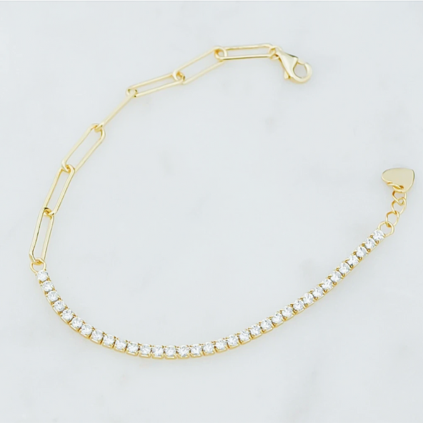 Women 1.50Ct Round Natural GH/SI Diamond Chain Tennis Bracelet 14k Yellow Gold - Image 4 - GEMHUB