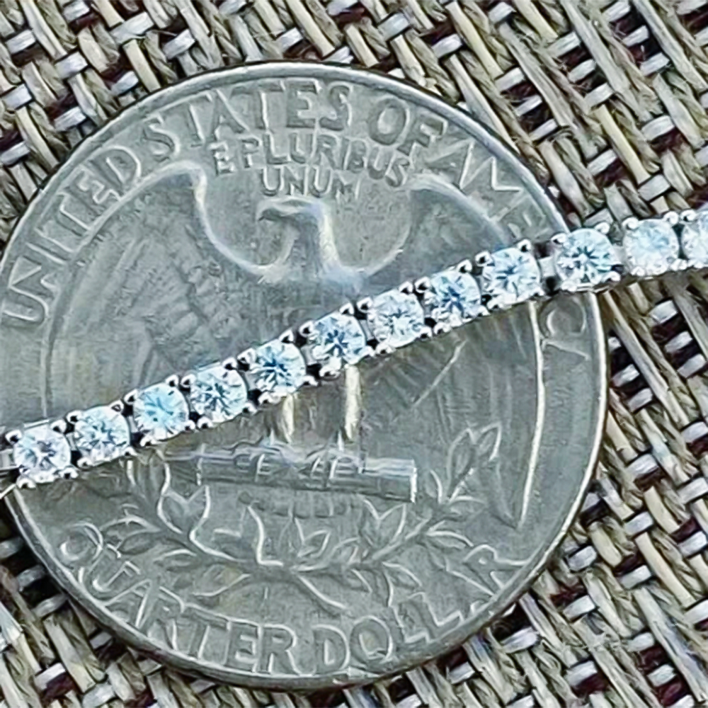 Round 5.75Ct GH/VS Certified Natural Diamond Women's Tennis Bracelet 14k Gold - Image 4 - GEMHUB