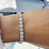 Wedding Gift 10.35Ct Natural Diamond Tennis Bracelet For Women 14k White Gold - Image 3 - GEMHUB