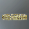 14k Gold Fancy Yellow Lab-Grown Diamond Multi Cut Women's Tennis Bracelet - Image 2 - GEMHUB