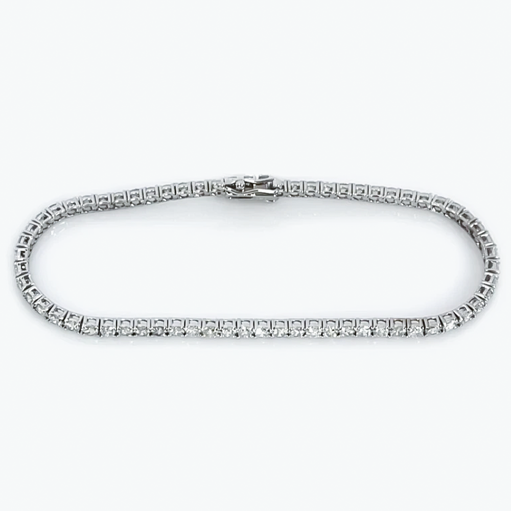 5CT Round Cut Natural Diamond Engagement Gift For Tennis Bracelet 14k White Gold - Image 4 - GEMHUB