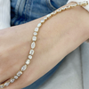 10Ct Multi Shape Lab-Grown Diamond Bezel Wedding Tennis Bracelet 14k Solid Gold - Image 3 - GEMHUB