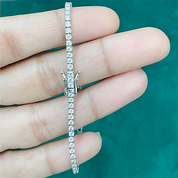 GH/SI 3Ct Round Certified Natural Diamond Women's Gift Tennis Bracelet 14k Gold - Image 3 - GEMHUB