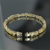 14k Gold Fancy Yellow Lab-Grown Diamond Multi Cut Women's Tennis Bracelet - Image 3 - GEMHUB