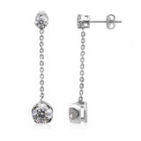 6 Ct Round Cut Lab Grown Diamond Earrings - View 6