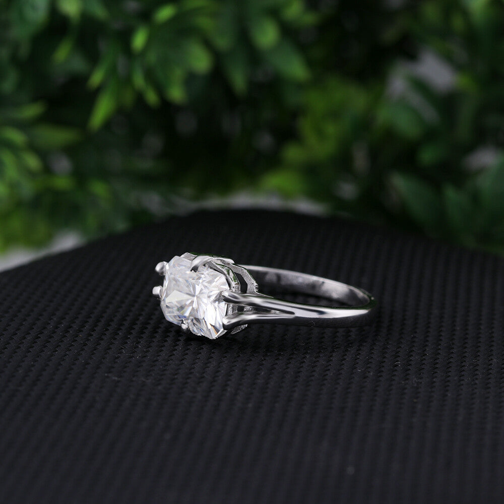 3.60 Ct Radiant Cut Lab Grown Diamond Ring - GEMHUB - View 4