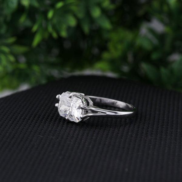 3.60 Ct Radiant Cut Lab Grown Diamond Ring - GEMHUB - View 4