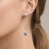 6 Ct Round Cut Lab Grown Diamond Earrings - View 4