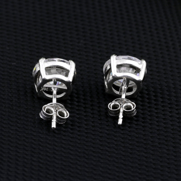 3 Ct Round Cut Lab Grown Diamond Earrings - View 4
