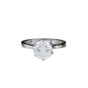 3.00 Ct Round Cut Lab Grown Diamond Ring — VS1 Clarity, 18k Gold Vermeil