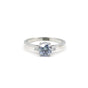 2.00 Ct Cushion Cut Blue Lab Grown Diamond Ring — VS1 Clarity, 18k Gold Vermeil