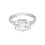 3.60 Ct Radiant Cut Lab Grown Diamond Ring — VS1 Clarity, 18k Gold Vermeil