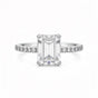 3.30 Ct Emerald Cut Lab Grown Diamond Ring — VS1 Clarity, 18k Gold Vermeil