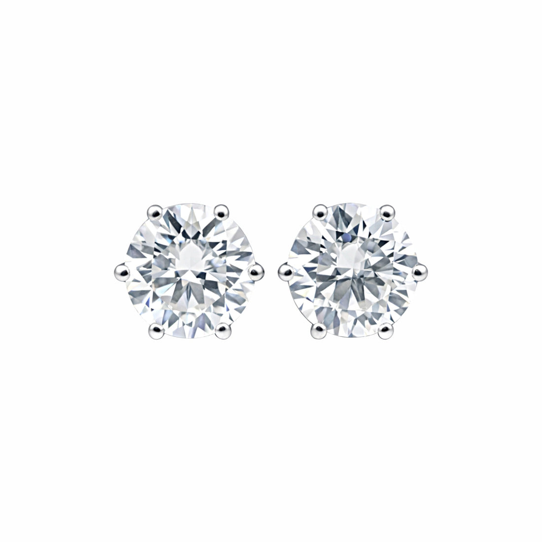 4.00 Ct Round Cut Lab Grown Diamond Earrings - GEMHUB