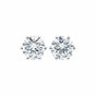 4.00 Ct Round Cut Lab Grown Diamond Stud Earrings — VS1 Clarity, 18k Gold Vermeil
