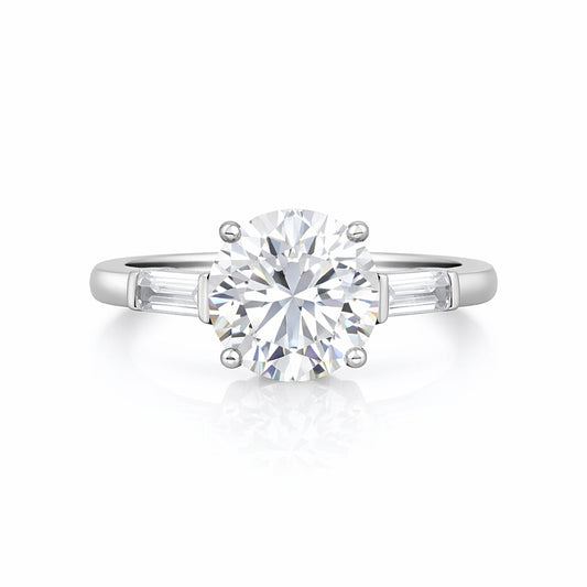 3.50 Ct Round Cut Lab Grown Diamond Ring - GEMHUB