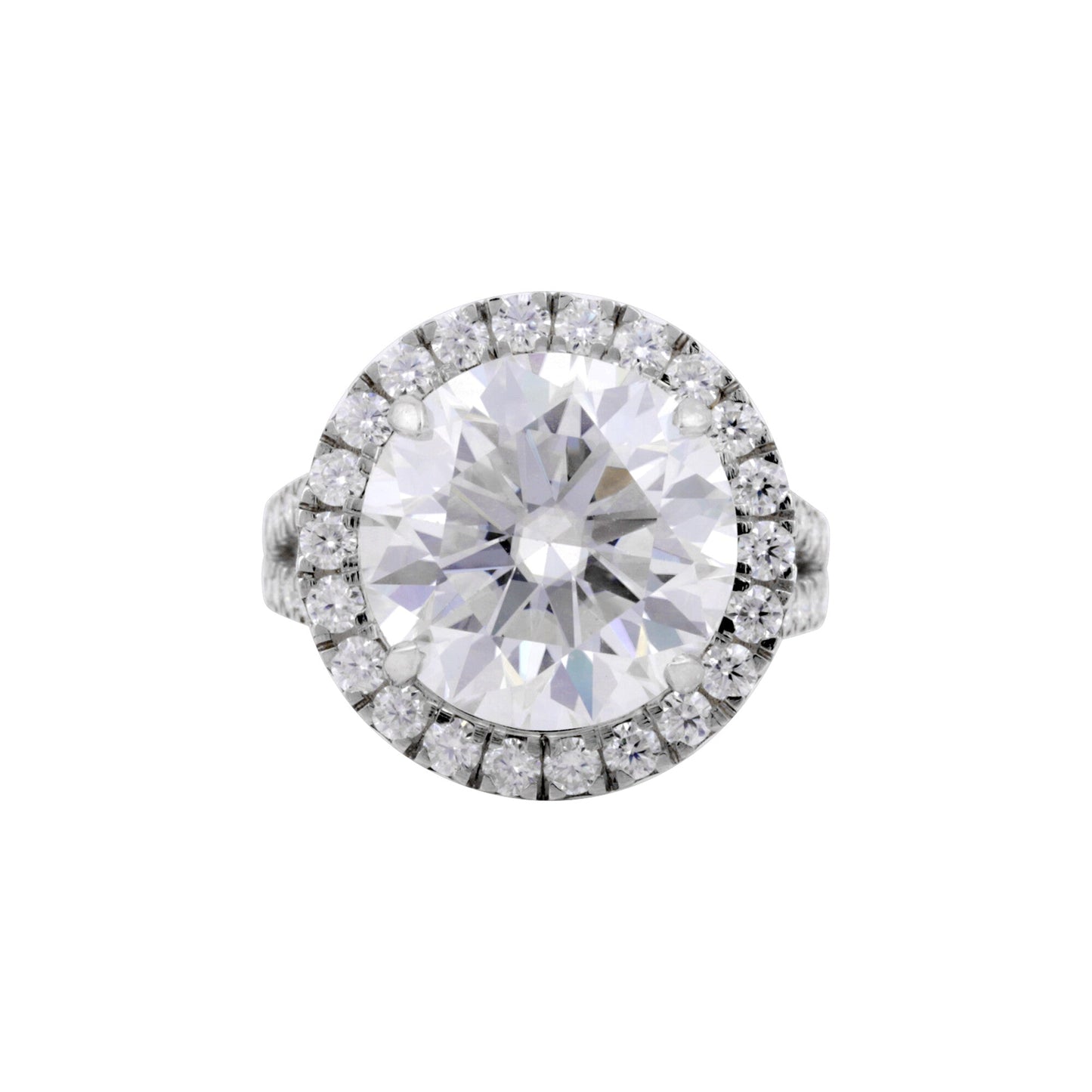 4.20 Ct Round Cut Lab Grown Diamond Ring - GEMHUB