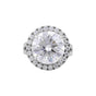 4.20 Ct Round Cut Lab Grown Diamond Ring — VS1 Clarity, 18k Gold Vermeil
