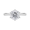 3.21 carat round cut lab-grown diamond solitaire ring in 18k gold vermeil