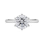 3.21 Ct Round Cut Lab Grown Diamond Ring — VS1 Clarity, 18k Gold Vermeil