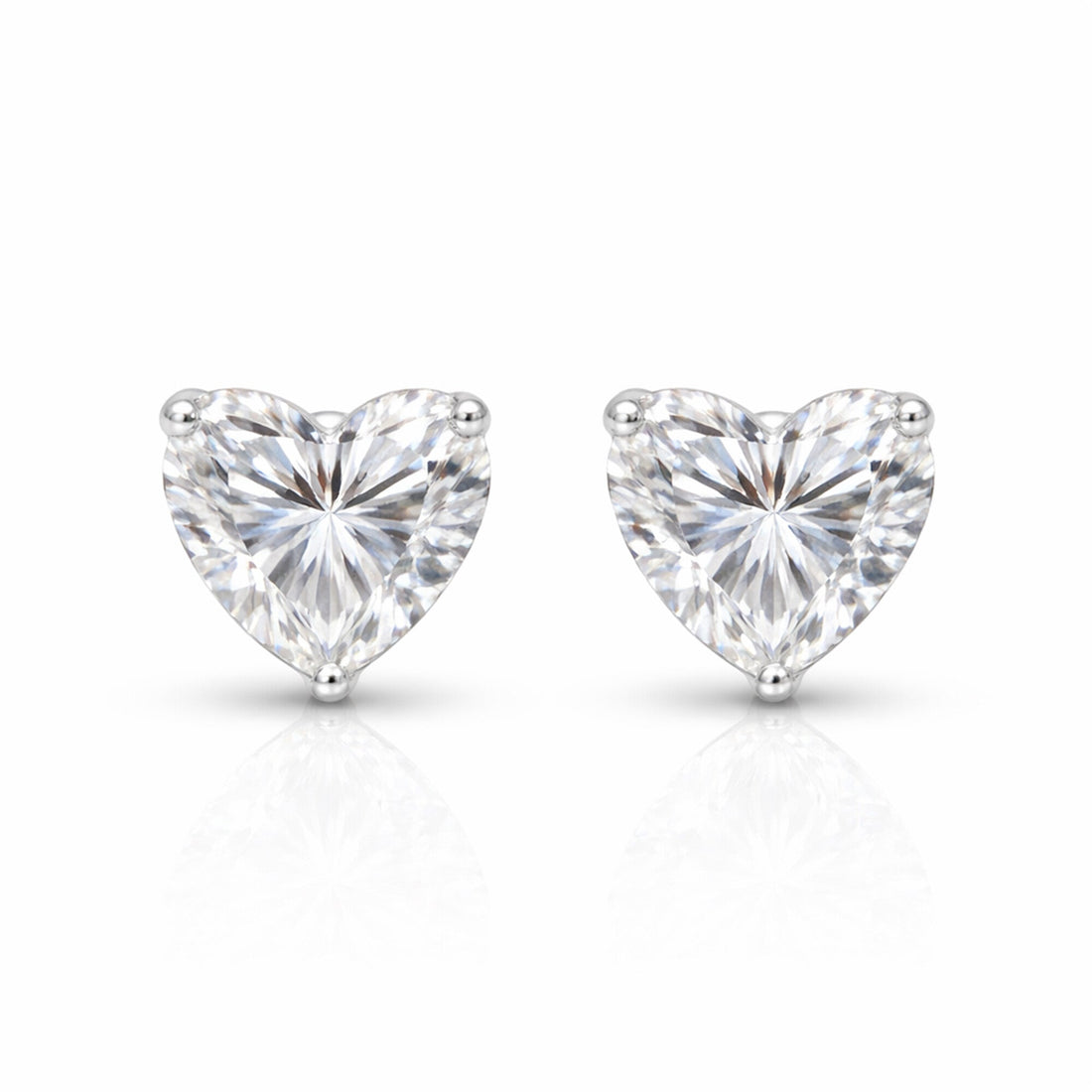 4 Ct Heart Cut Lab Grown Diamond Earrings - GEMHUB