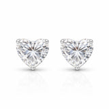 4 Ct Heart Cut Lab Grown Diamond Earrings - GEMHUB