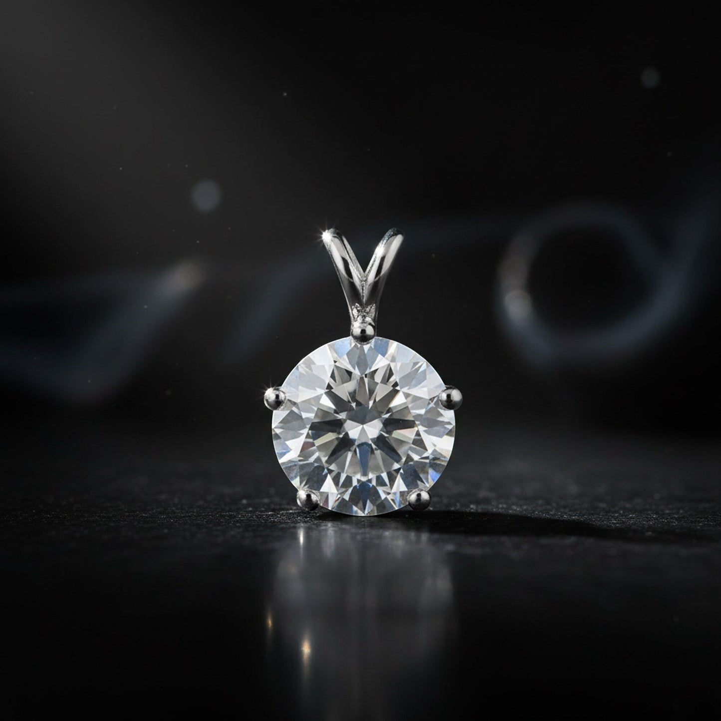 5 Ct Round Cut Lab Grown Diamond Pendant - GEMHUB - View 5