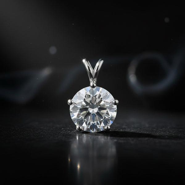 5 Ct Round Cut Lab Grown Diamond Pendant - GEMHUB - View 5