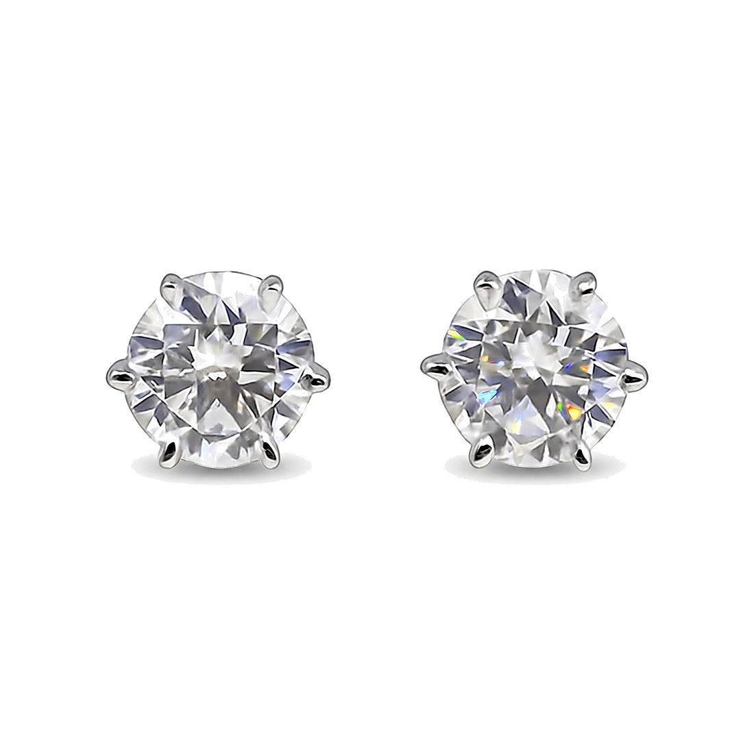 4.00 Ct Round Cut Lab Grown Diamond Earrings - GEMHUB