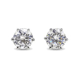 4.00 Ct Round Cut Lab Grown Diamond Earrings - GEMHUB